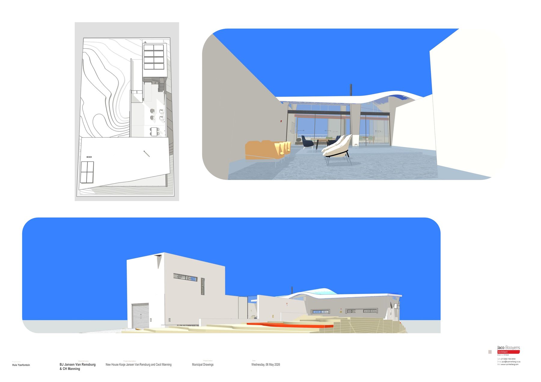 House Yzerfontein — shell perspective study